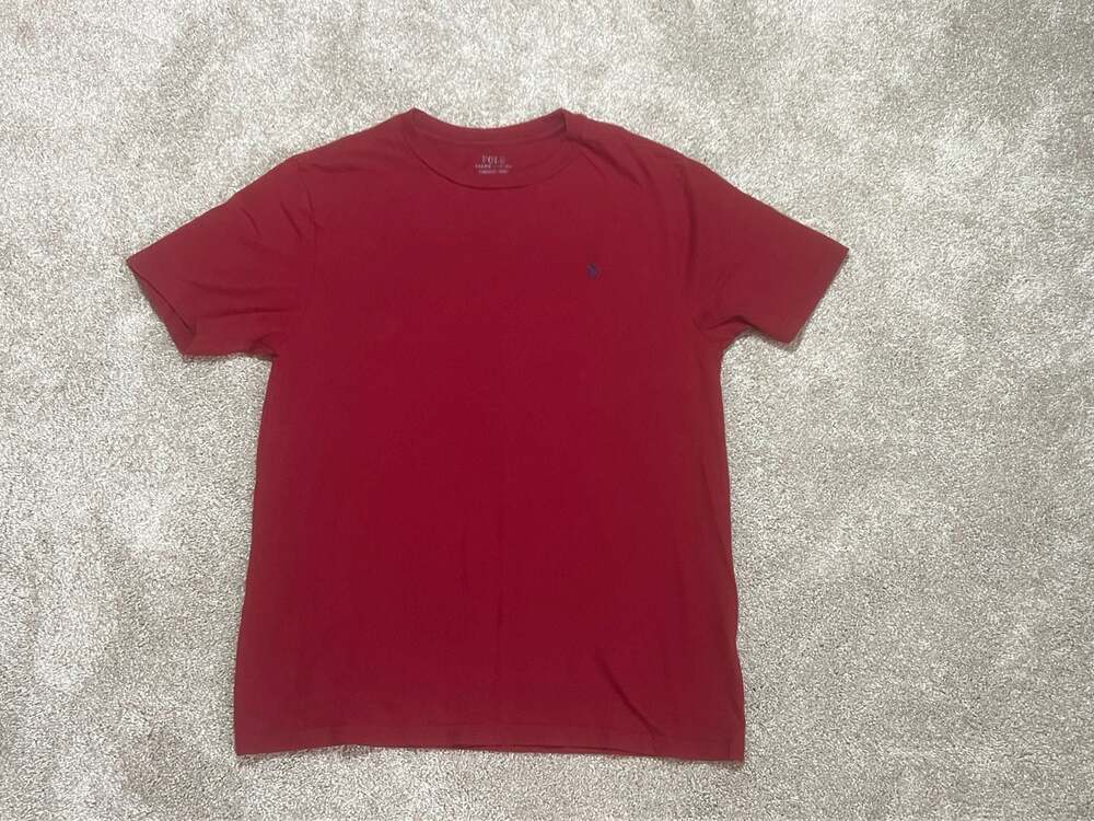 Polo Ralph Lauren Red Cotton Jersey Crewneck T-Shirt Boys Size L (14-16)